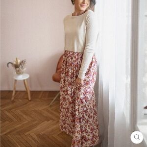 Moolk Autumn Floral Chilli Skirt